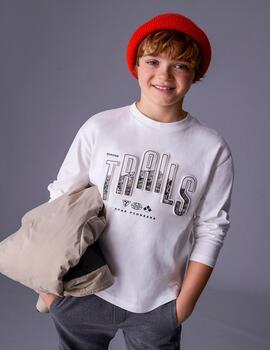 Camiseta M/L Trails Nata De Niño de Mayoral
