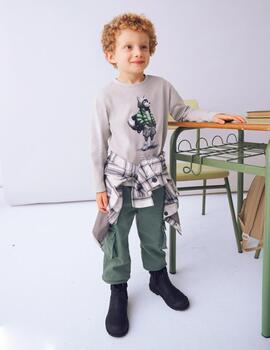 Camiseta Mayorzal Lobo Humo Para Niño