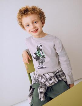 Camiseta Mayorzal Lobo Humo Para Niño