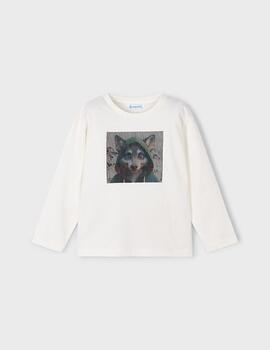Camiseta Mayoral Lobo Nata Para Niño