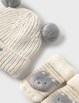 Set Mayoral Gorro Manoplas Ceramica Para Bebé