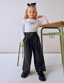 Pantalón Mayoral Polipiel Negro Para Niña