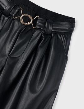 Pantalón Mayoral Polipiel Negro Para Niña