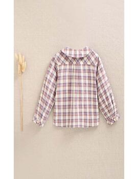 Camisa Dadati Cuadros Lila Para Bebé