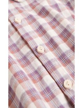 Camisa Dadati Cuadros Lila Para Bebé