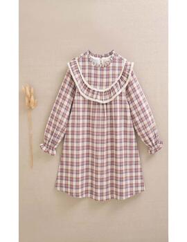 Vestido Dadati Cuadros Lila Para Niña