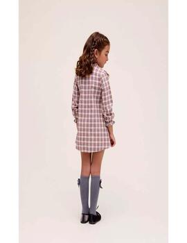 Vestido Dadati Cuadros Lila Para Niña