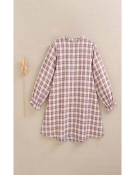 Vestido Dadati Cuadros Lila Para Niña
