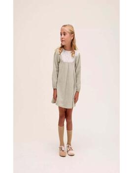 Vestido Dadati Estampado Verde Para Niña
