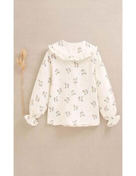 Camisa Dadati Flores Beige Para Niña
