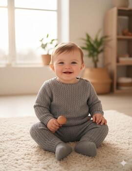 Jersey Li´Atelier Gris Punto Para Bebé