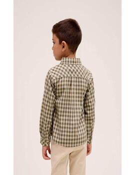 Camisa Dadati Cuadros Verde Para Niño