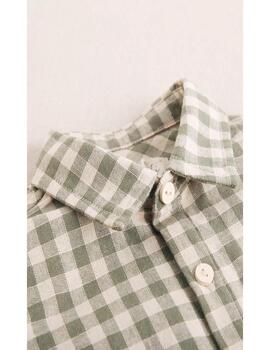 Camisa Dadati Cuadros Verde Para Niño