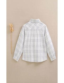 Camisa Dadati Cuadros Azul Para Niño