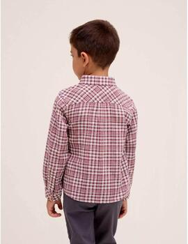 Camisa Dadati Cuadros Granate Para Niño