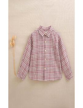 Camisa Dadati Cuadros Granate Para Niño