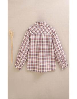 Camisa Dadati Cuadros Lila Para Niño