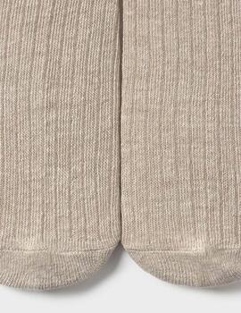 Leotardos Mayoral Canelé Beige Para Niña