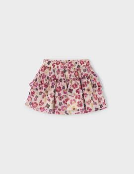 Falda Gasa Mayoral Cereza Para Niña