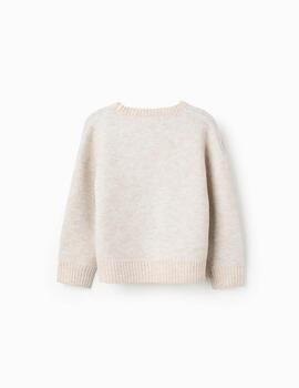 Jersey Zippy Estrella Beige Para Niña
