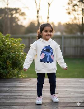 Sudadera Zippy Stich Cruda Para Niña