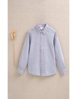 Camisa Dadati Cuadros Azul Para Niño
