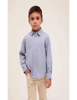 Camisa Dadati Cuadros Azul Para Niño