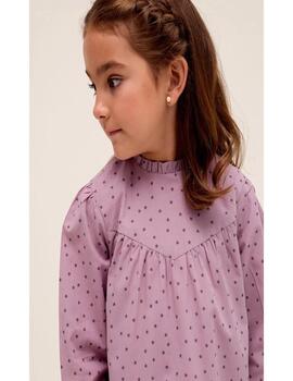 Vestido Dadati Estrellas Lila Para Bebé