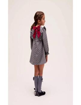 Vestido Dadati Corazones Gris Para Niña