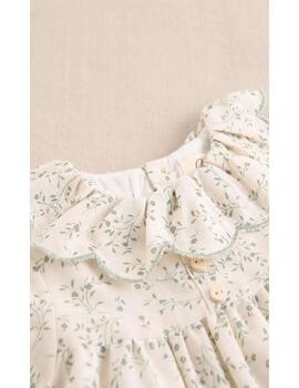 Vestido Dadati Flores Beige Para Bebé