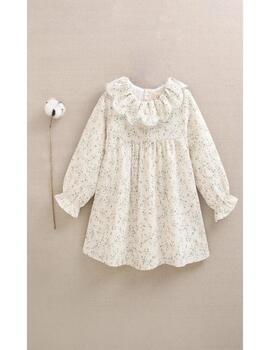 Vestido Dadati Flores Beige Para Bebé