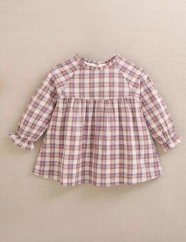 Vestido Dadati Cuadros Lila Para Bebé