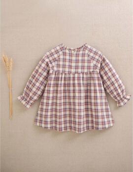 Vestido Dadati Cuadros Lila Para Bebé