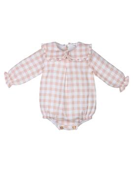 Pelele Popys Cuadritos Rosa Para Bebé