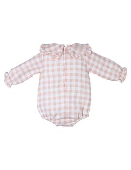 Pelele Popys Cuadritos Rosa Para Bebé