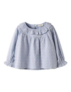 Camisa Lil Atelier Tessie Azul Para Niña