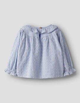 Camisa Lil Atelier Tessie Azul Para Niña