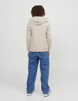 Sudadera Jack Básica Beige Para Niño