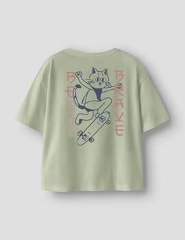 Camiseta Name it Theo Verde Para Niño