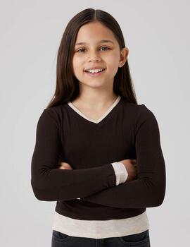 Camiseta Name it Doble Marron Para Niña