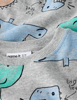 Sudadera Name it Dinos Estampada Unisex