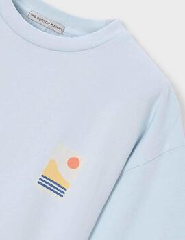Camiseta Mayoral 6445 Celeste Para Niño