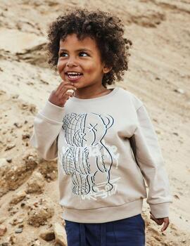 Sudadera Name it Donvu Beige Para Niño