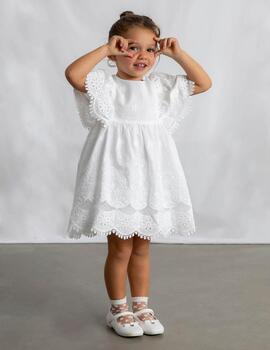 Vestido Mayoral 3923 Blanco Para Niña