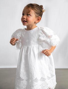 Vestido Mayoral 3923 Blanco Para Niña