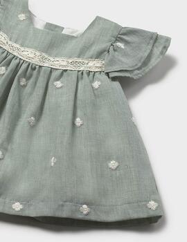 Vestido Bordado de Niña Aqua 1802 de Mayoral