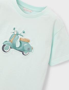 Camiseta m/c embossed vespa Menta 3059 Mayoral Niñ