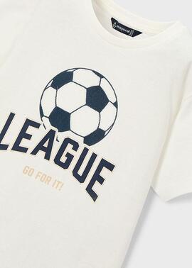 Camiseta Mayoral m/c 'League' Nata 3074 de  para Niño