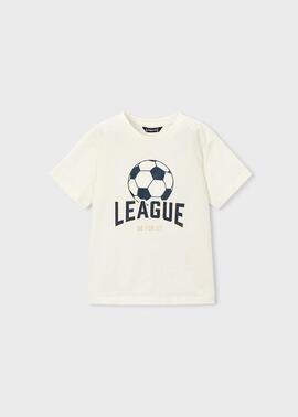Camiseta Mayoral m/c 'League' Nata 3074 de  para Niño
