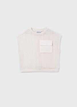 Camiseta Mayoral 6160 Hueso Para Niña